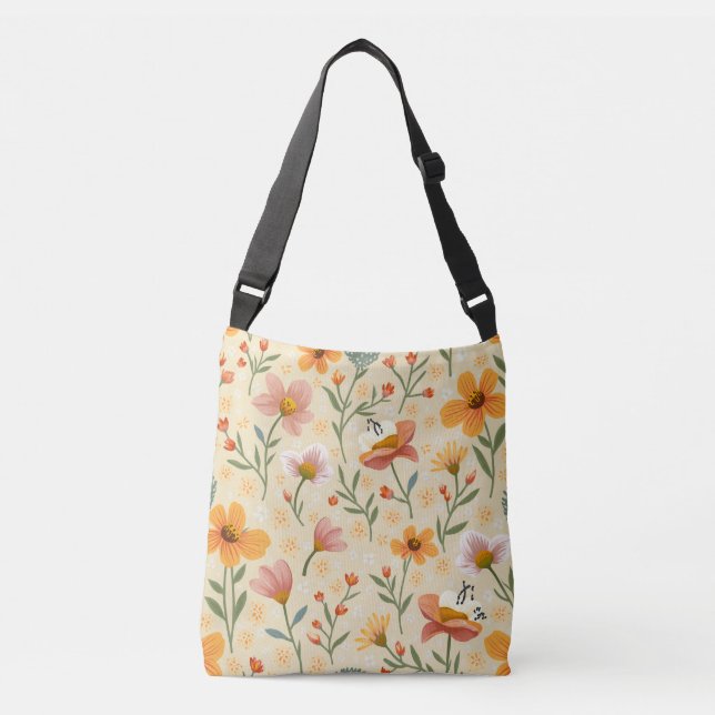 Spring Flower Crossbody Bag (Front)