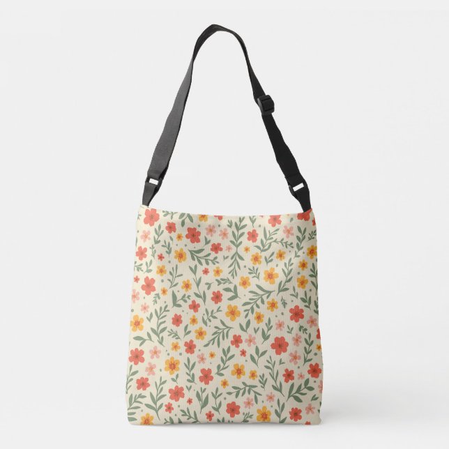 Spring Flower Crossbody Bag (Back)
