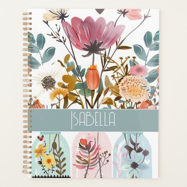 Spring Flower Design with Name Planner (Front)
