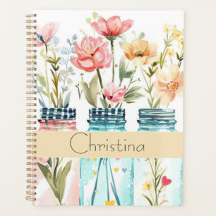 Spring Flower Design with Name Planner