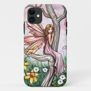 Spring Flower Fairy in Daffodils iPhone Skin Case