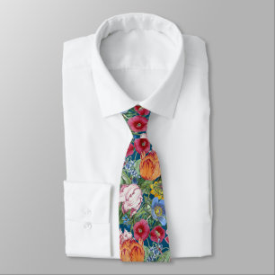 Spring Flower Garden Pattern Tie