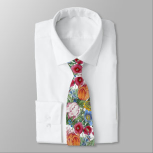Spring Flower Garden Pattern Tie