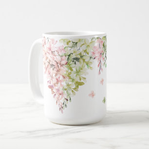 Spring flower heart wedding coffee mug