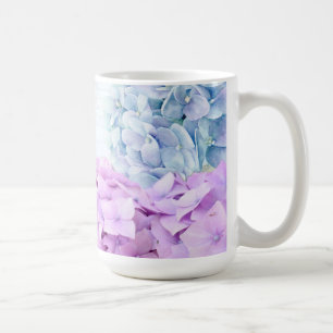 Spring Flower Hydrangea Pastel Collage Coffee Mug