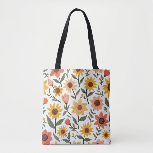 Spring Flower Tote Bag (Front)