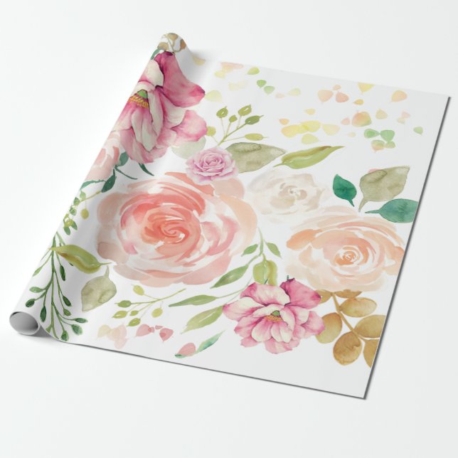 spring flower wrapping paper (Unrolled)