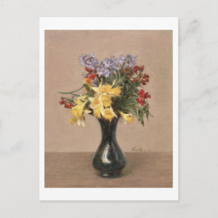 Spring Flowers, 1869 (oil on canvas) Postcard