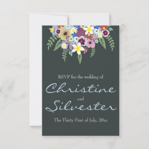 Spring Flowers, 3.5x5 RSVP Invitation