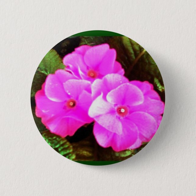 Spring  flowers 6 cm round badge (Front)