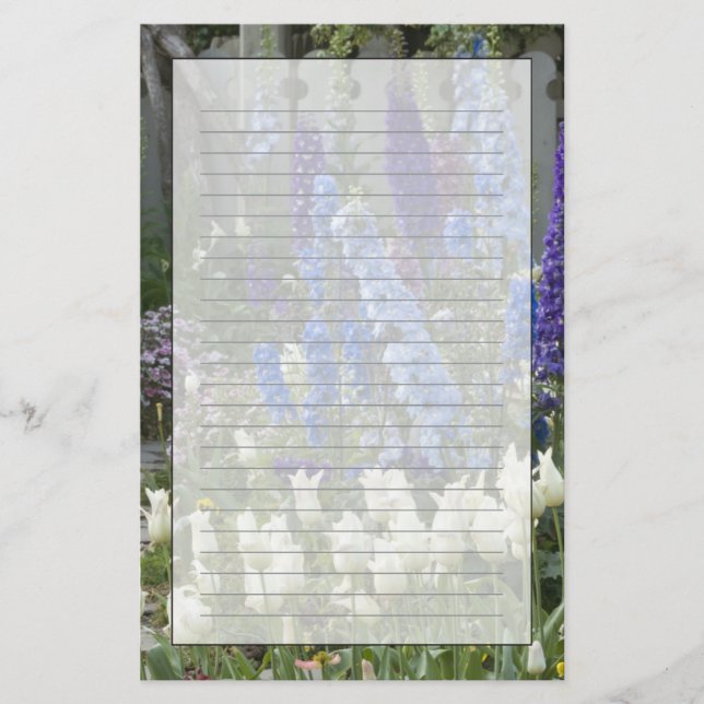 Spring flowers along a garden path, Georgia Stationery (Front)