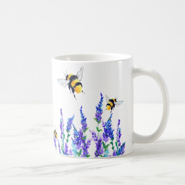 Spring Flowers and Bees Coffee Mug (Right)