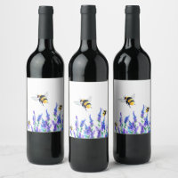 Spring Flowers and Bees Flying Labels