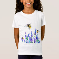 Spring Flowers and Bees Kids T-Shirt
