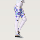 Spring Flowers and Bees Leggings<br><div class="desc">Beautiful Spring Flowers and Bees Flying - Drawing Nature Sweet Honey Bee - Choose / Add Your Favourite Text / Colour - Make Your Unique Gift - Resize and move or remove and add elements with customisation tool ! - Drawing and Design by MIGNED. You can also transfer my designs...</div>