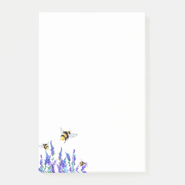 Spring Flowers and Bees Post-it Notes (Front)