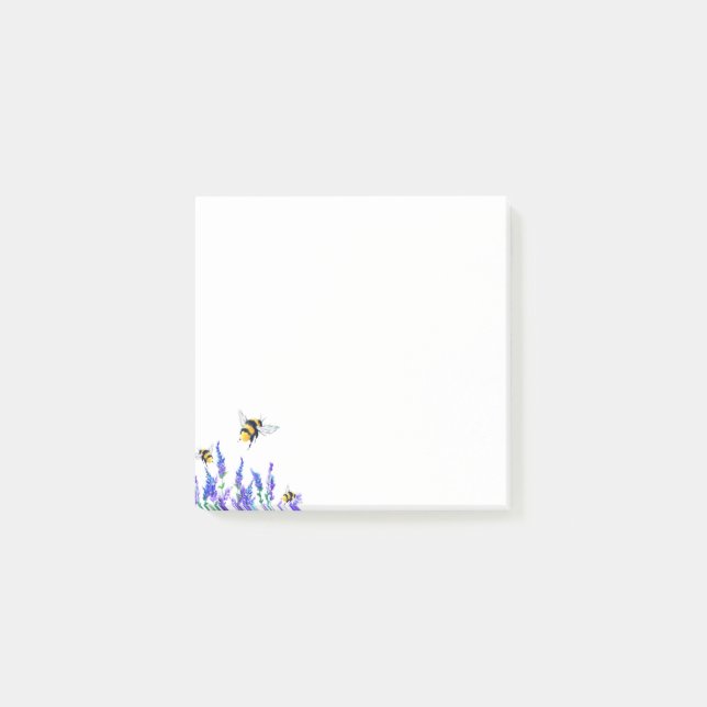 Spring Flowers and Bees Sticky Notes (Front)