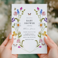 Spring Flowers and Butterflies Baby Shower