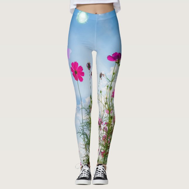 spring flowers and butterfly leggings (Front)