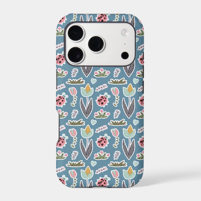 Spring Flowers and Ladybug Pattern (Back)