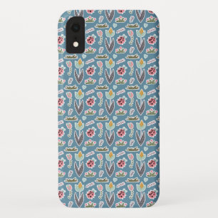 Spring Flowers and Ladybug Pattern iPhone XR Case