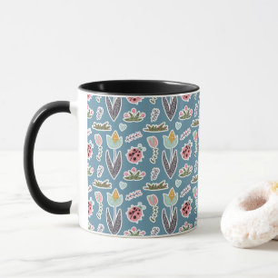 Spring Flowers and Ladybug Pattern Mug
