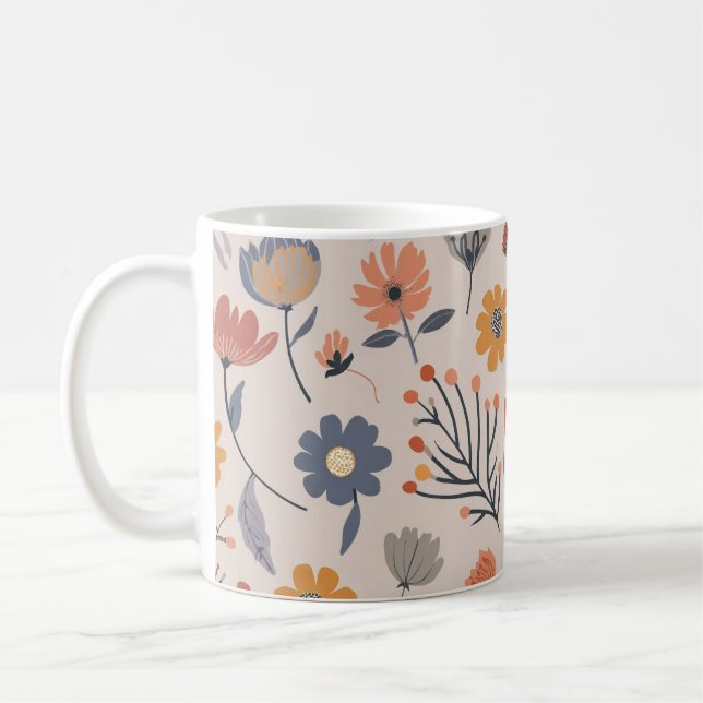 Spring Flowers Anemones Coffee Mug (Left)
