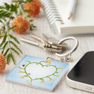 Spring Flowers Art Keychain