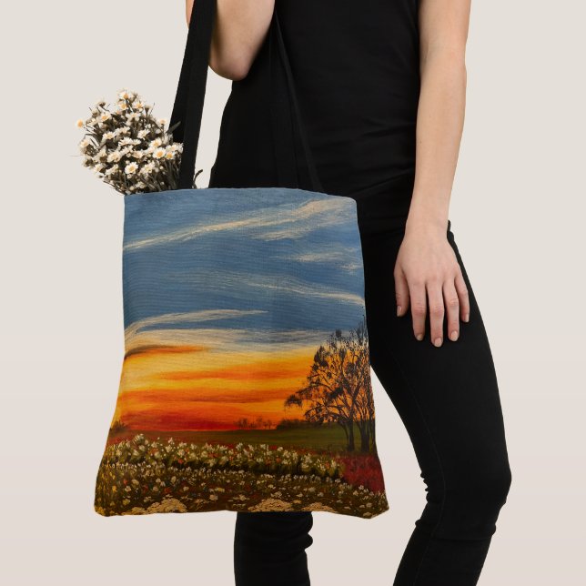 Spring Flowers at Sunset, by Gary Poling  Tote Bag (Close Up)