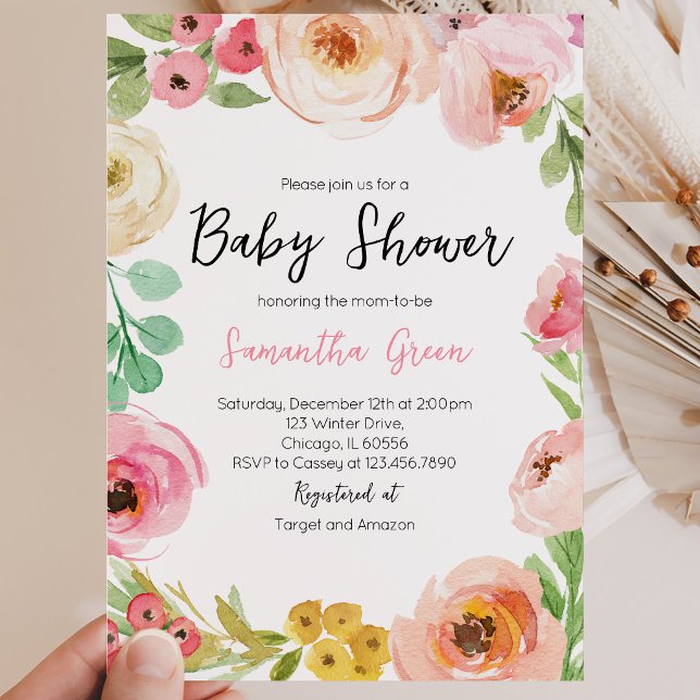Spring Flowers Baby Shower Invitation (Creator Uploaded)