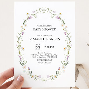 Spring Flowers Baby Shower Invitation