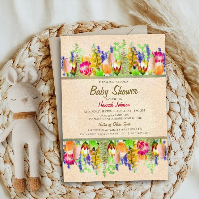 Spring Flowers Baby Shower Invitation (Creator Uploaded)