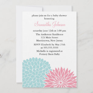 Spring Flowers Baby Shower Invitation