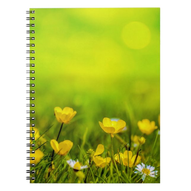 Spring Flowers Background Notebook (Front)