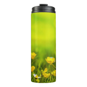 Spring Flowers Background Thermal Tumbler
