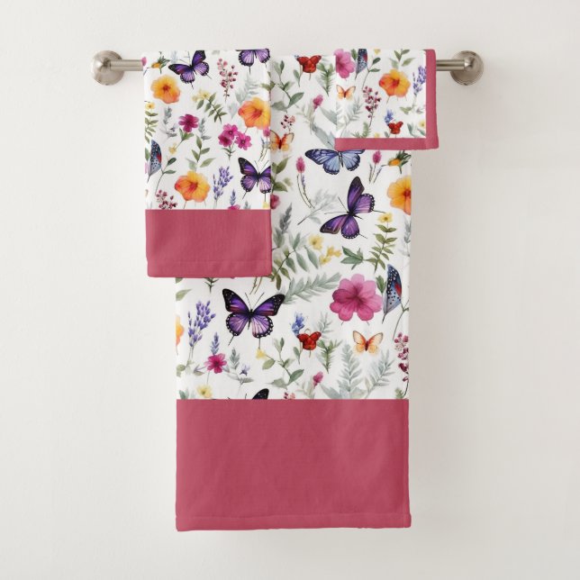 Spring Flowers Bath Towel Set (Insitu)