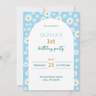 Spring Flowers Birthday Invitation 