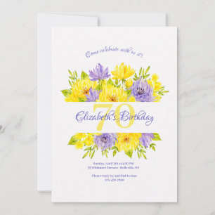 Spring Flowers Birthday Invitation