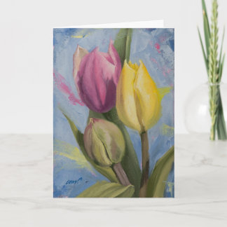 Spring Flowers Blank Greeting Card