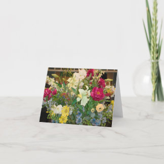 Spring Flowers Blank Note Card