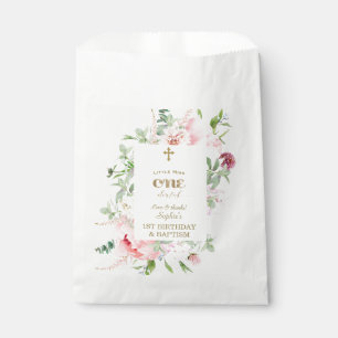 Spring Flowers Bloom First Birthday & Baptism Favour Bag