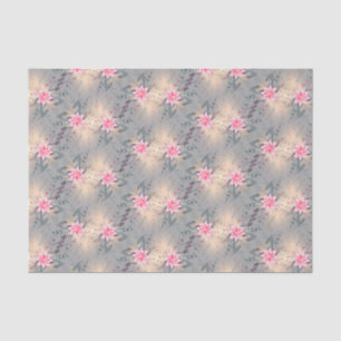 Spring Flowers Blossom Pink Watercolor Tissue Paper