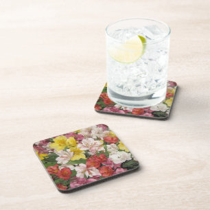 Spring Flowers Bouquet Floral Design Coasters