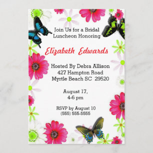 Spring Flowers Bridal Luncheon Invitation