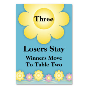 Spring Flowers Bunco Table Card #3