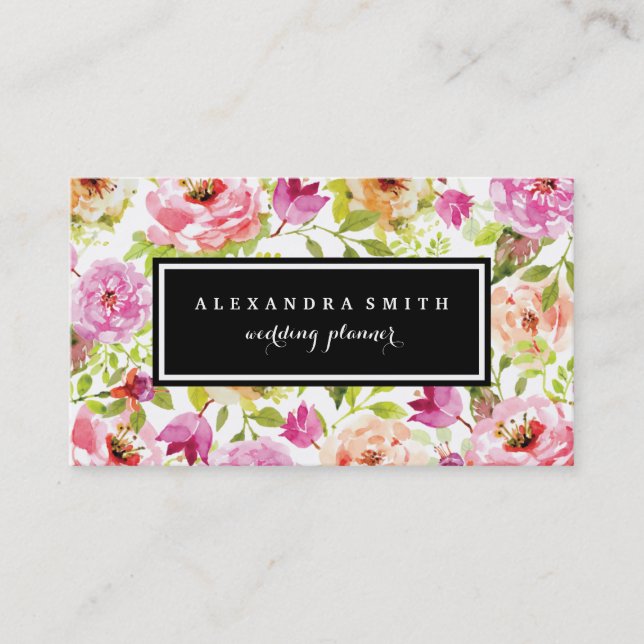 Spring Flowers Business Card (Front)