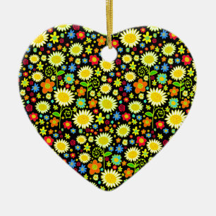 Spring Flowers Ceramic Ornament