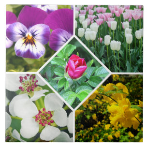 Spring Flowers Ceramic Tile