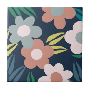 Spring flowers ceramic tile