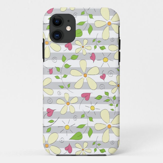 Spring flowers chamomile daisy floral doodles Case-Mate iPhone case (Back)